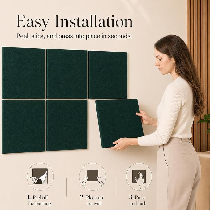 Large Cork Boards for Walls – 48" x 36" Self Adhesive Felt Wall Tiles - Image 4