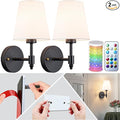 Peel and Stick Wall Sconces, Stick On Wall Sconce Set of 2, Battery Operated by SlywiseLLC