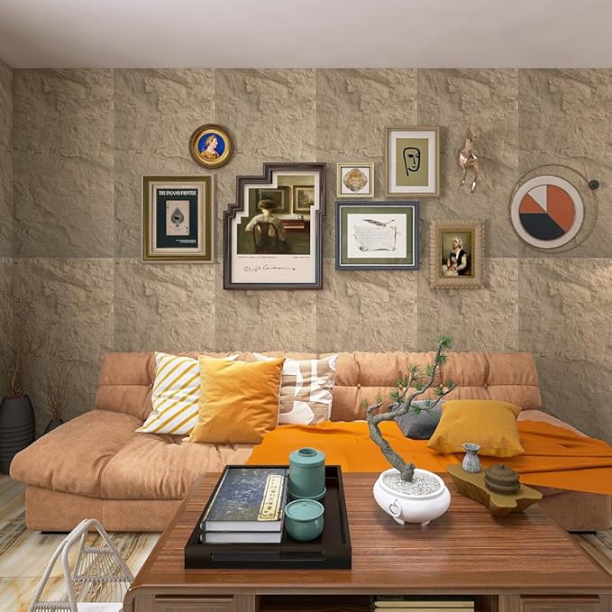 4-Pack 3D PU Stone Wall Panels for Interior Decor | Faux Stone Accent Tiles - Image 6