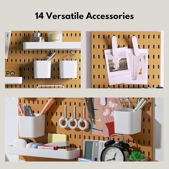 Keepo Peg Board Wall Organizer – Plastic Pegboard Panels, Modular Peg Board - Image 5