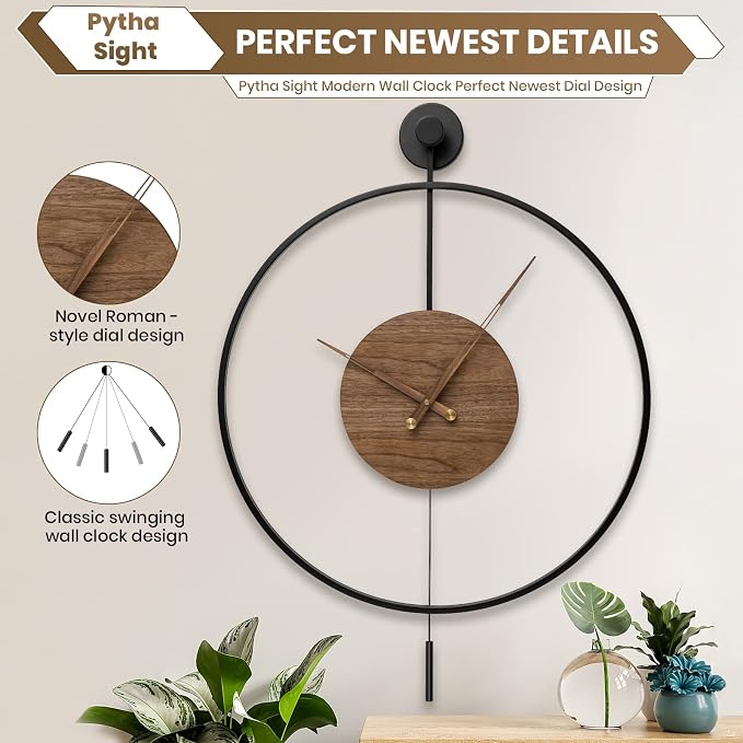 Large Modern Wall Clock, Wall Clocks - Image 3