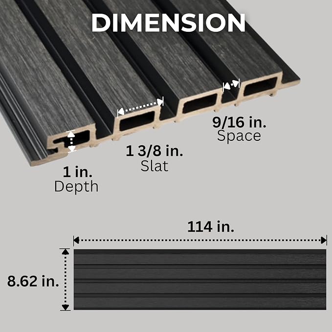 From Plain to Beautiful in Hours WPC Exterior Wall Slat Panels Waterproof - Image 2