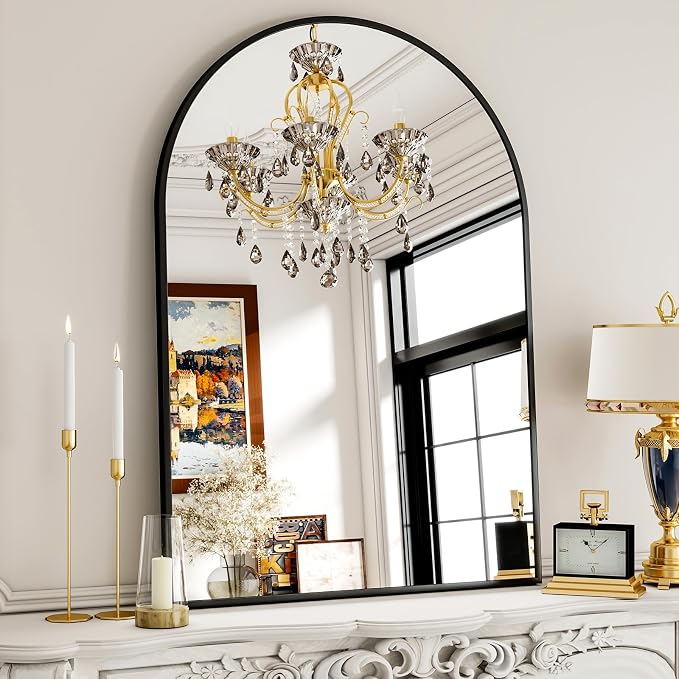 XRAMFY 30x38 Inch Arched Bathroom Mirror - Image 2