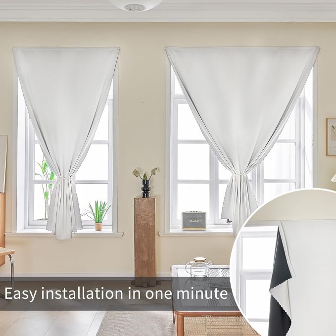 AJAZZ self Adhesive Portable 100% Blackout Curtains Simple and Easy to - Image 7