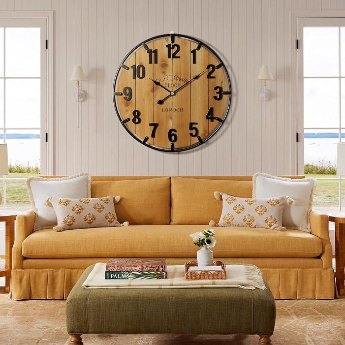 Vantic Farmhouse 30 Inch Extra Large Decorative Wall Clock - Image 3