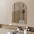 DUMOS Gold Metal Arch Vanity Rounded Rectangle Bathroom Mirrors by DumosLifestyle