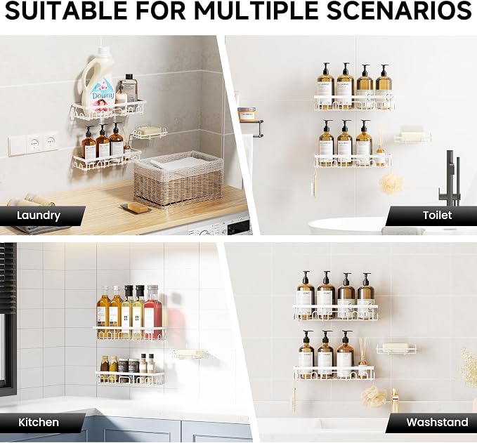 Shower Caddy, 3 Pack Shower Shelves - Image 8