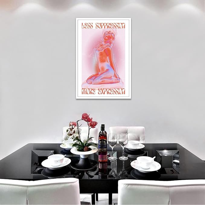 Liyark Spiritual Affirmation Art Poster Pink Woman Canvas Wall Art Aesthetic - Image 7