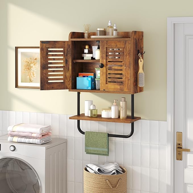 HOOBRO Bathroom Wall Cabinet, Double Doors Medicine Cabinet - Image 8