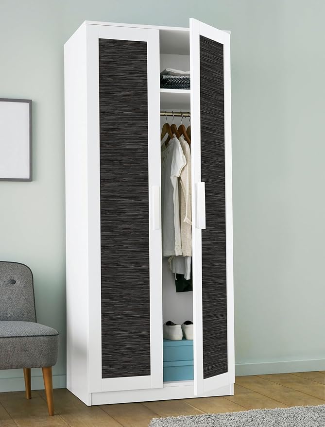 NuWallpaper Black Grassweave Peel and Stick Wallpaper, Textured Removable - Image 4