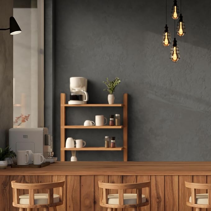 WADILE Black Gray Concrete Wallpaper 15.7 in * 708 in, Cement Contact Paper 3D - Image 5