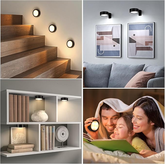 KELUOLY 4-Pack Picture Light Battery Operated - Image 7