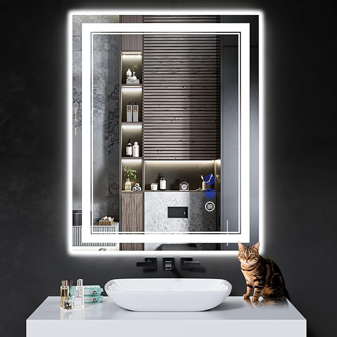 40"x30" LED Bathroom Mirror by INFINIGLASS