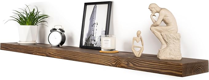 Floating Shelves 60 inch Long for Wall, Rustic Wood Wall Mounted Shelves for by xwne