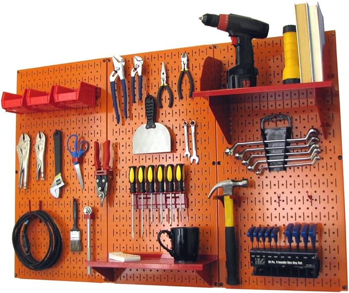 Wall Control Pegboard Organizer 4 ft. Metal Pegboard Standard Tool Storage Kit by Wall+Control