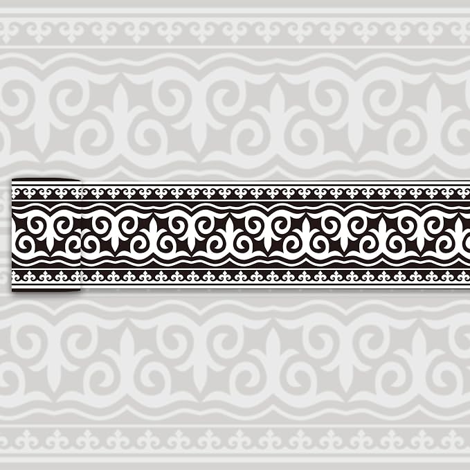 Wallpaper Border Trim Peel and Stick Vintage Black and White Boarders Self by WEISENI