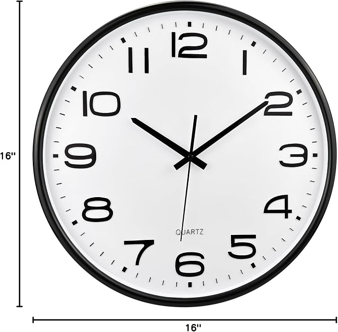 Plumeet 16'' Extra Large Wall Clock, Battery Operated Wall Clocks Silent - Image 10