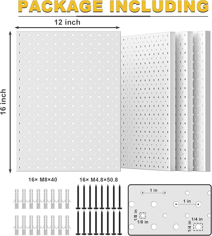 Ultrawall Metal Pegboard Panels, Pegboard Wall Organizer, Peg Boards - Image 2