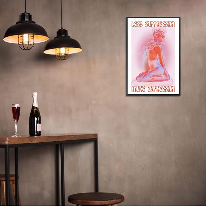 Spiritual Affirmation Art Poster Pink Woman Canvas Wall Art Aesthetic Pictures - Image 3
