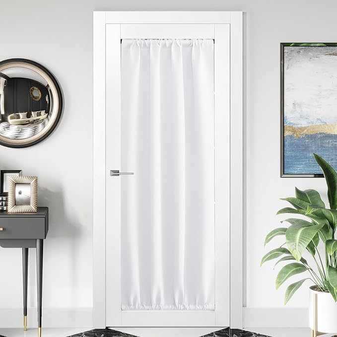 NICETOWN 1 Panel Blackout Door Curtain, Thermal Insulated Privacy Window - Image 2