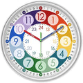 XFM Colorful Kid Wall Clock 16 Inch Silent Non Ticking Quartz Battery Operated by XFMWallClock