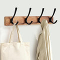 Yangbaga Coat Rack Wall Mount, Acacia Wood Coat Hooks Wall Mount, Hat Rack Wall by Hanber
