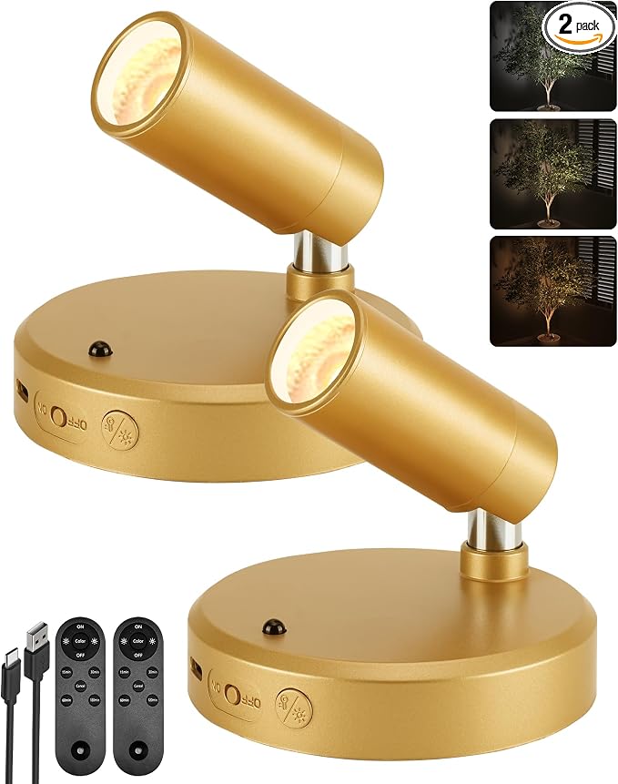 EZVALO LED Spotlight Indoor, 5500mAh Rechargeable Battery-Powered Uplights by EZVALO