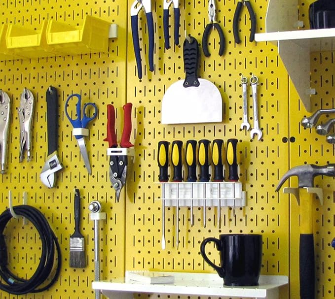 Yellow Metal Pegboard by Wall Control - Image 5