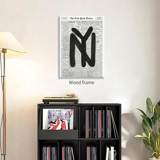 Black and White Newspaper Wall Art Vintage New York City Poster Trendy - Image 3
