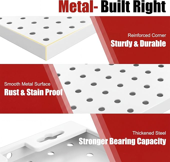 4 Pack Metal Pegboard Panels - Image 4