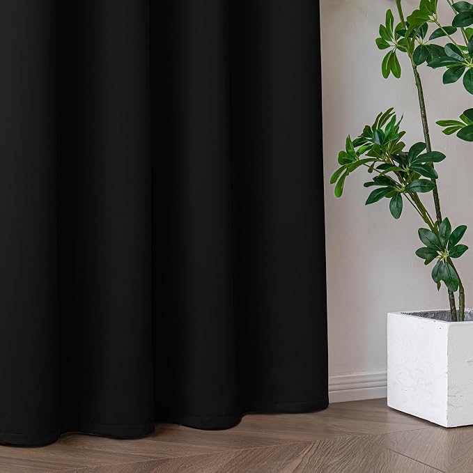 IGEMAEVE Black Curtains for Living Room, Custom Curtains Blackout Thermal - Image 7