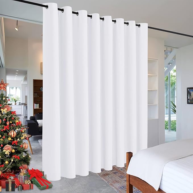 RYB HOME White Curtains Room Divider by RYBHOME