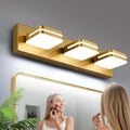 360° Rotate LED Bathroom Vanity Light Fixtures, 1300LM Acrylic Gold Vanity by Torondo