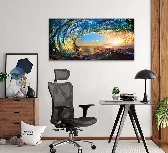 Cao Gen Decor Art S06798 Giant Wave Water Wall Art Canvas Prints 1 Panels Ocean - Image 6