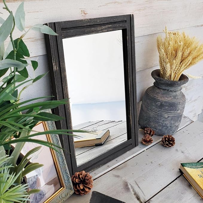 AAZZKANG Wall Mounted Mirror Small Rectangular Retro Mirrors - Image 5