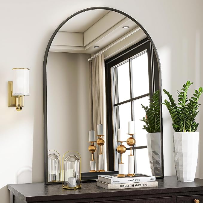 VooBang Arched Wall Mirror, 30 x 38 inch Arch Bathroom Mirror, Wall Mounted by VooBang