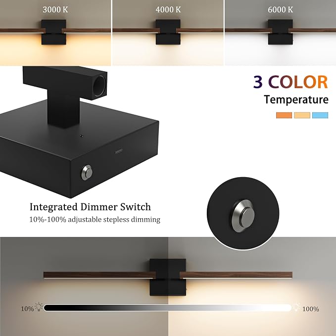Rayogale Rechargeable Battery Operated Wall Sconce Set Two, 8000mAh Cordless - Image 2