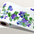 Purple Blue Floral Wallpaper Border 196x4 Inch Peel and Stick Wall Border Self by IOHEFY