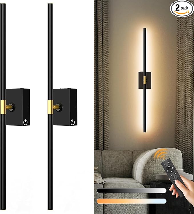 Rechargeable Wall Sconce Set of 2: 10000mAh Battery Operated Wall Sconce by Eneru
