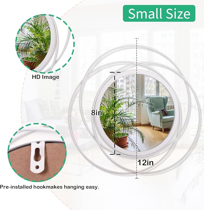 Wall Mirror Mounted Round Decorative Mirrors - Image 7