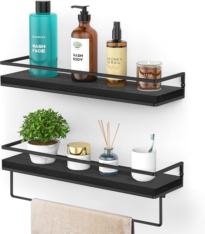 Meangood Floating Shelves Wall Mounted Set of 2, Wall Shelf by Meangood