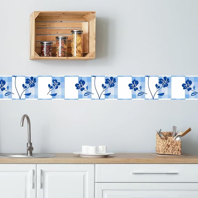 HOMETITUTE Wallpaper Border 4x196 Inch Peel and Stick PVC Wall Border Wallpaper - Image 3