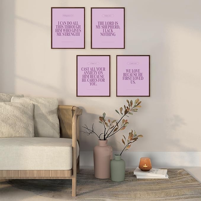 Locomiss Purple Christian Wall Art Decor Posters, Minimalist Jesus Scripture - Image 5
