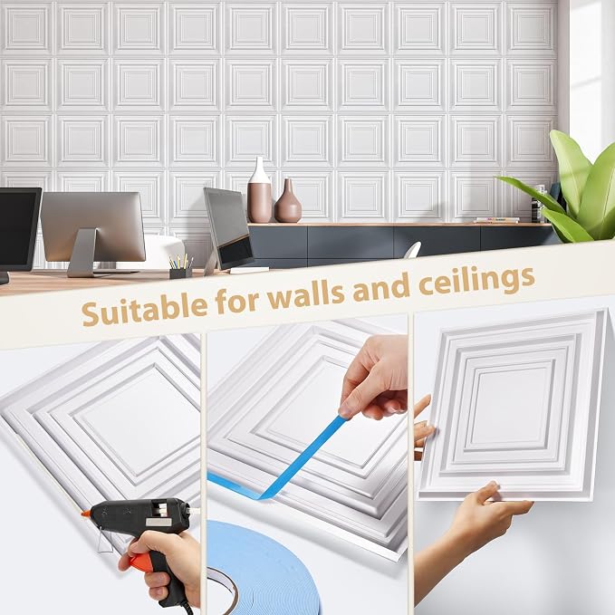 Heikki 30 Pack 3D Wall Panel for Interior Wall Décor, PVC Flower Textured Wall - Image 3