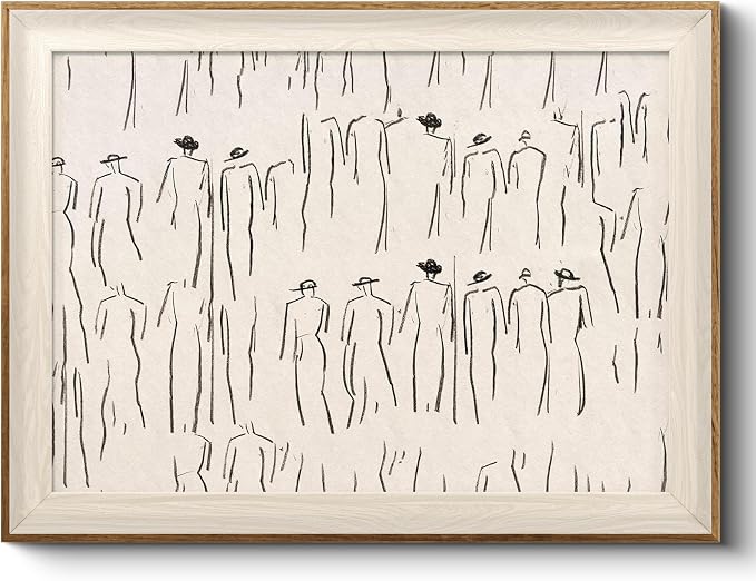 VIYYIEA Framed Wall Art for Living Room, Sketch Canvas Prints, Minimalist Home by VIYYIEAART
