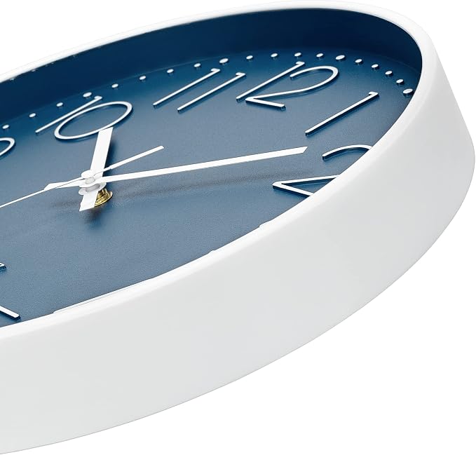 Foxtop 14 Inch Wall Clock Silent Non-Ticking Battery Operated Round Quartz - Image 9