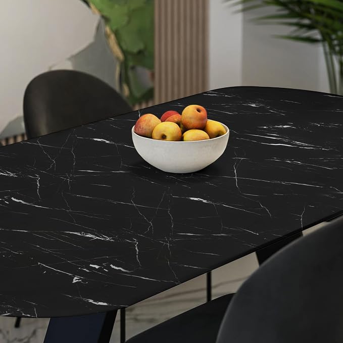 Abyssaly Black Marble Contact Paper Peel and Stick Countertops Waterproof Matte - Image 4