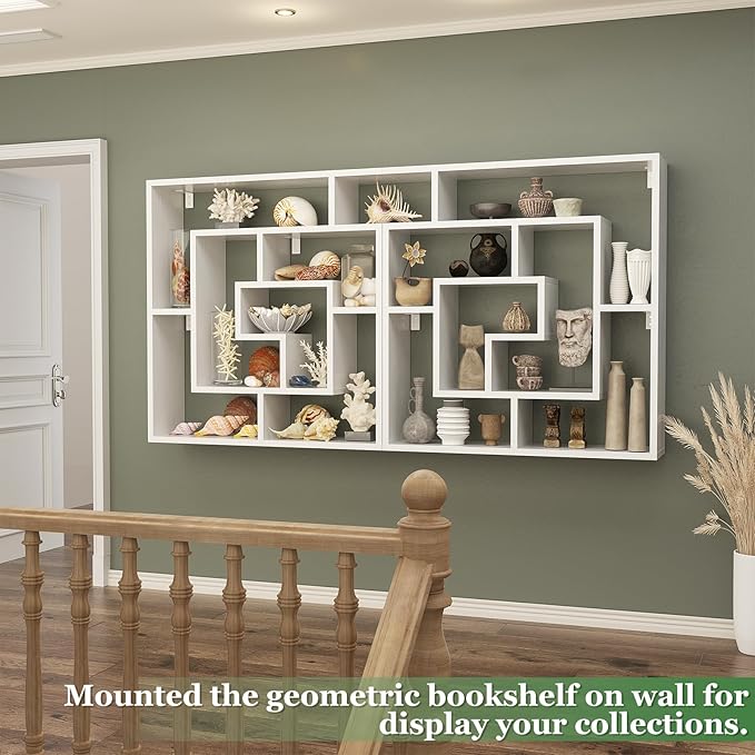 Armocity 6 Tier Display Book Shelf Wall Mounted Bookshelf Freestanding - Image 5