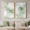 Framed Sage Green Abstract Wall Art by MXART