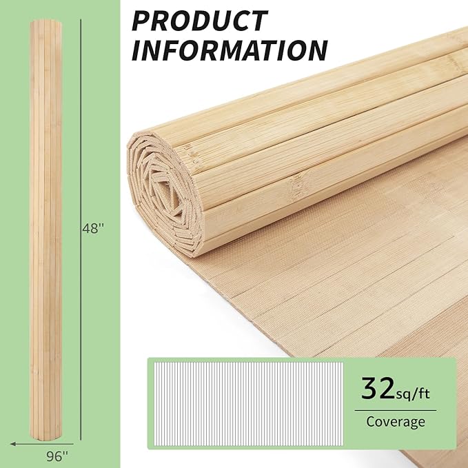 Art3d 48 x 96 Inch Natural Bamboo Wall Panel - Image 7